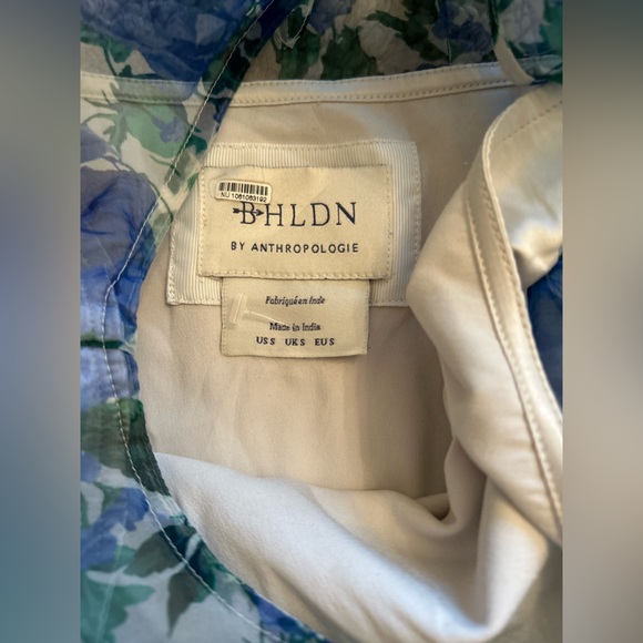 Anthropologie BHLDN Kendall High-Neck Scarf Floral Organza Maxi Dress size S - Picture 12 of 16